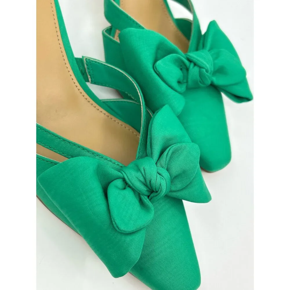 J. CREW Size 6.5 Green Women Pumps NIB